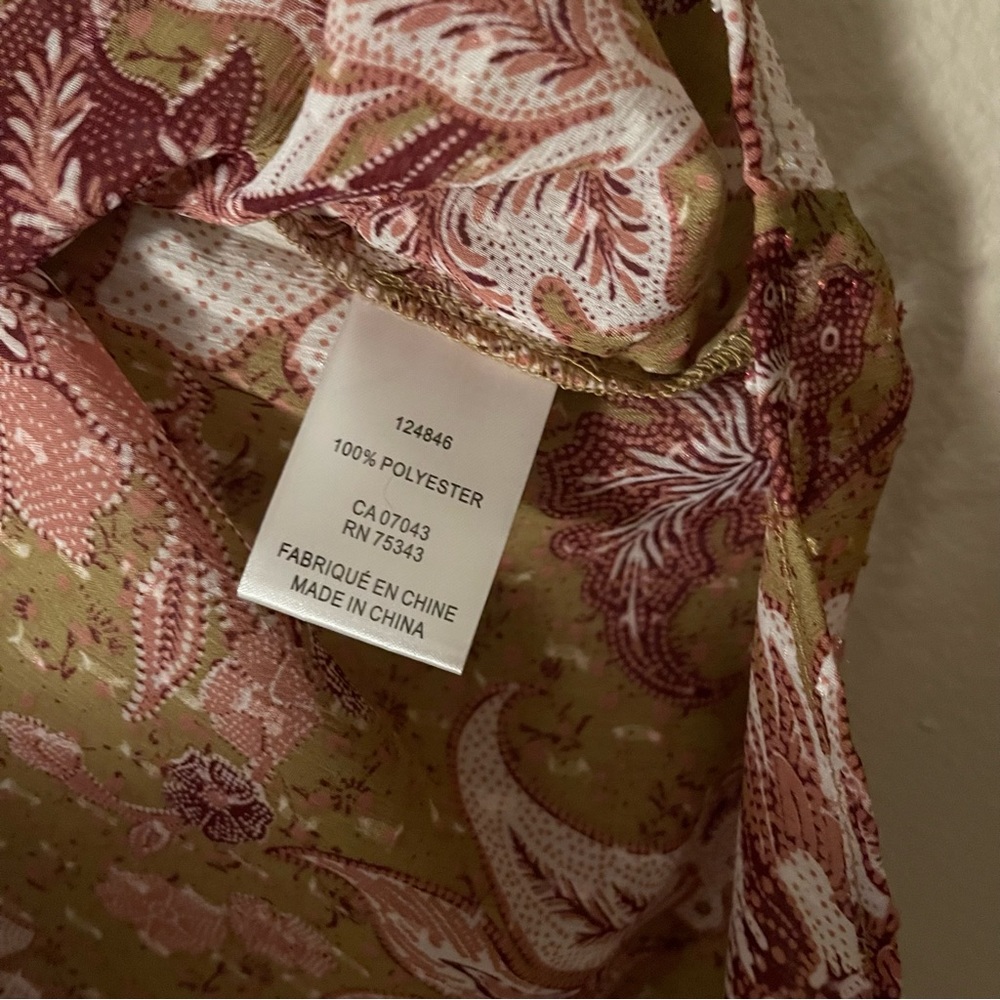 NWT JOIE Green Ruffle Sleeve Floral Blouse - Picture 4 of 4